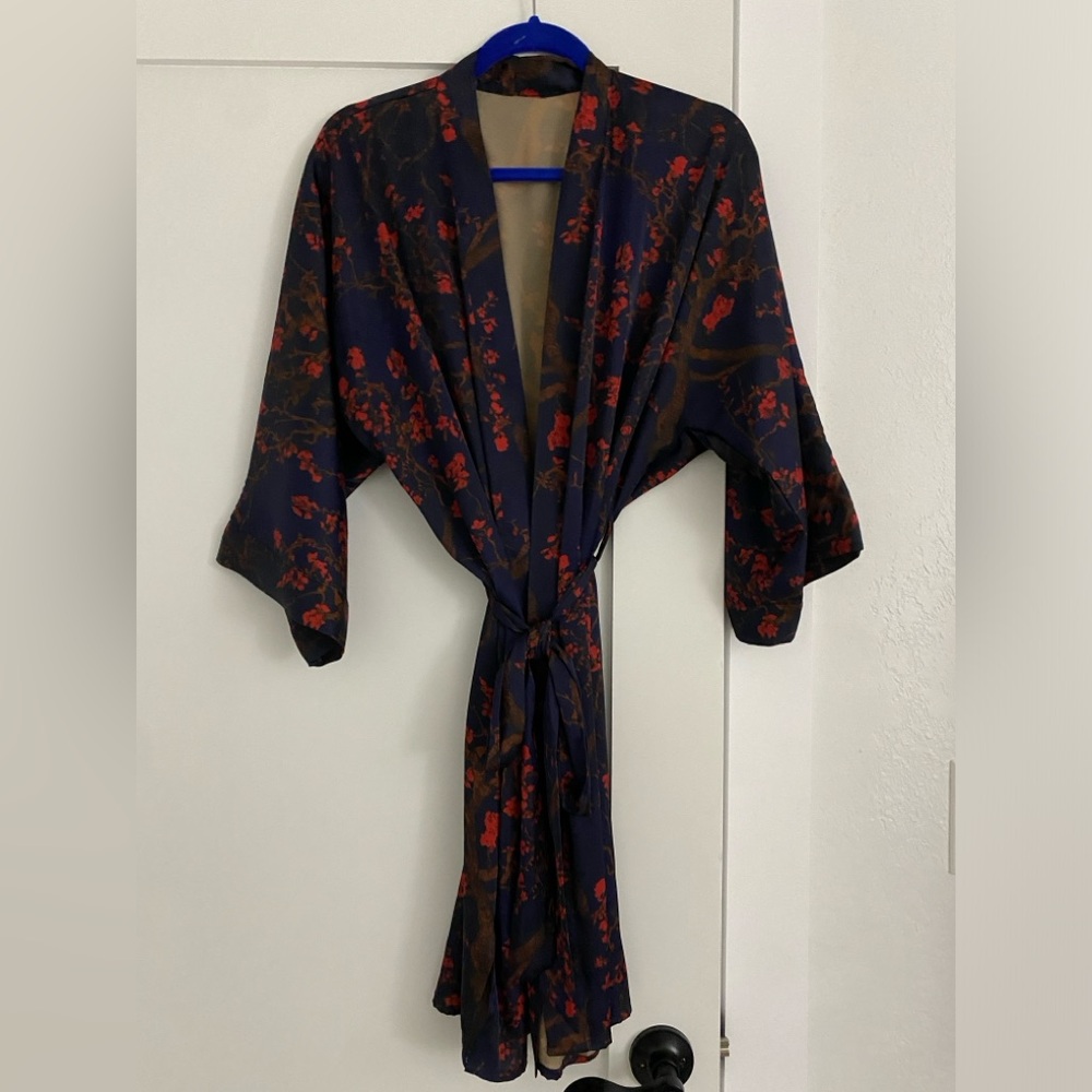 Kim + Ono Dark Blue Modern Kimono